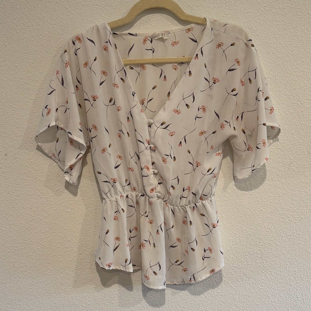 Sienna Sky Floral Blouse - Cream
